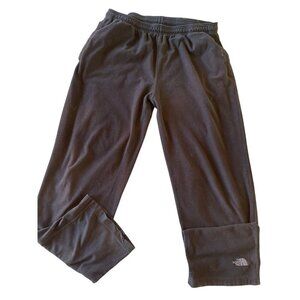 The North Face Mens XL Fleece Lounge Pants Brown Elastic Waistband Embroidered L